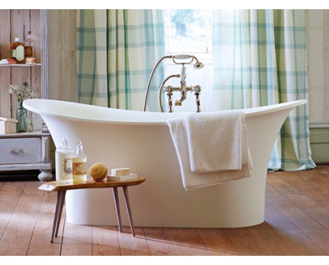 Freistehende Design Badewanne aus Mineralguss Aegean XL