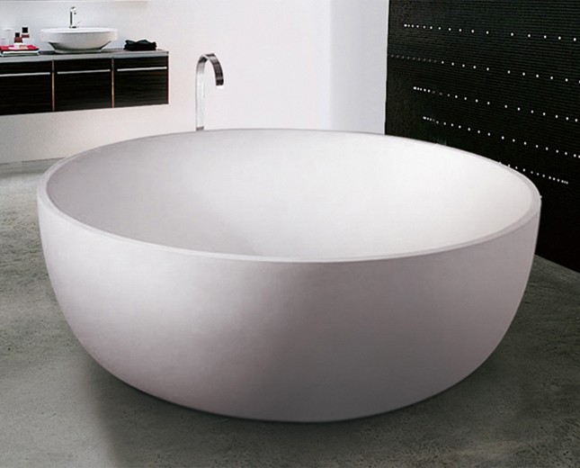 Freistehende Design Badewanne aus Mineralguss Oasis XL