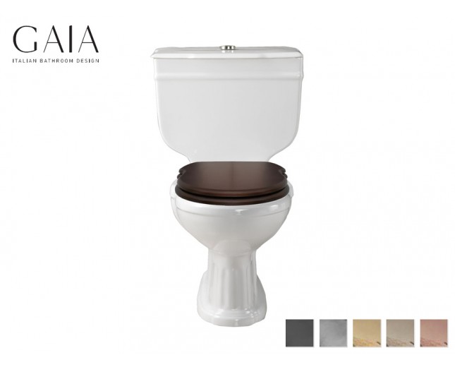 Traditioneller Keramik WC-Becken Roma mit aufgesetztem Spülkasten