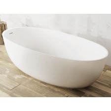 Freistehende Design Badewanne aus Mineralguss Floreana