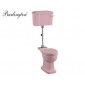 Retro Keramik WC-Becken mit halb hoch hängendem Spülkasten Confetti Pink