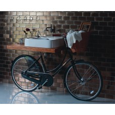 Nostalgie Keramik Waschtisch Arcade mit Fahrrad-Unterbau