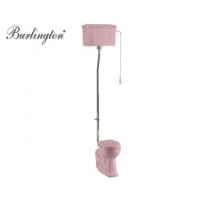  Retro Keramik WC-Becken Classic mit hoch hängendem Spülkasten Confetti Pink