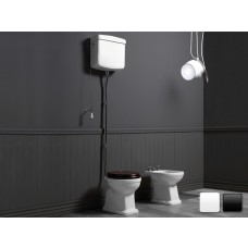 Nostalgie Keramik WC-Becken mit hoch hängendem Spülkasten Londra