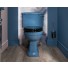 Retro Keramik WC-Becken Classic mit aufgesetztem Spülkasten Alaska Blue