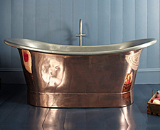 Design Kupfer Badewanne